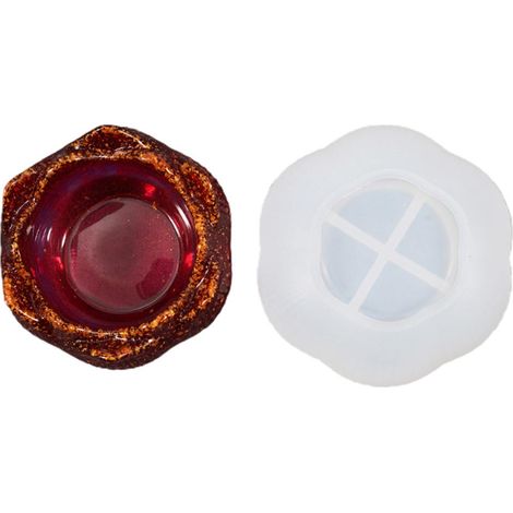 Moule en résine fleur, moule silicone pour bougeoir, coffret bijoux DIY, boîte à bonbons, déco maison table (1/5)