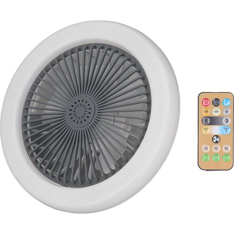 Petit ventilateur de plafond avec éclairage, télécommande, douille E27, vitesse réglable, boîtier fermé, 85-265 V (1/5)