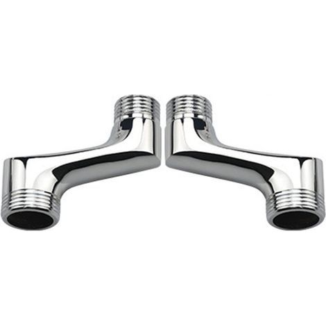 Raccord contre coudé pour douche – Laiton chromé – Filetage 1/2 3/4 – Montage mural – Robinet disque céramique anti-goutte (1/3)