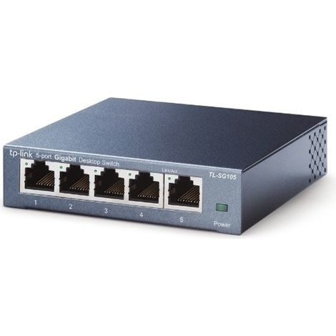 Tp-Link – Switch RJ45 5 ports 10/100/1000 Mbps – Mode duplex intégral – Pour transfert de fichiers volumineux – Coffret de communication