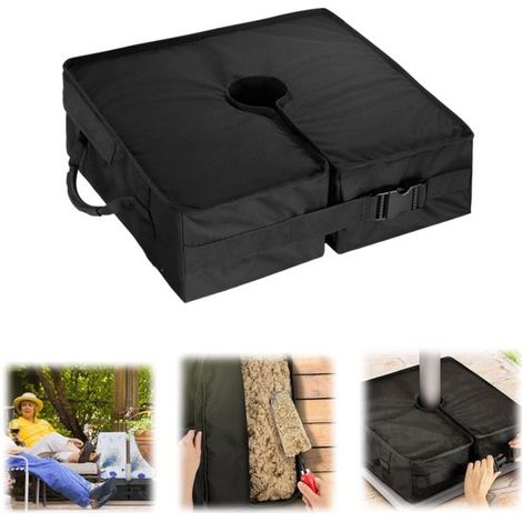 Sacs de lestage vides en Oxford - contrepoids de 41 kg pour parasol et tente, noirs (1/5)