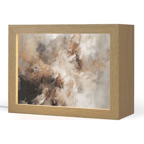 TABLE LAMP Paint - Abstract - Beige - Art 20x15 cm