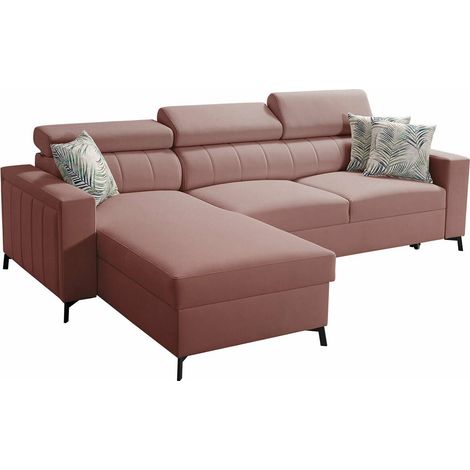 Canapé d'angle Sarasota 150, Mono 235 + Botanical 36, Fonction de couchage, Boîte de literie, 267x183x83cm, 0 (1/5)