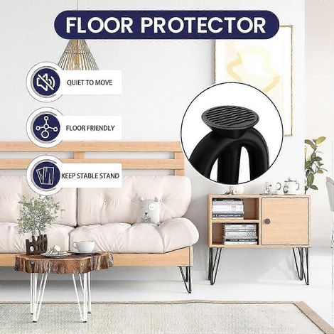 Pieds de table noirs en épingle à cheveux (4 pièces), compatibles avec les tables basses de 25 cm (10 pouces) 2025 (1/5)