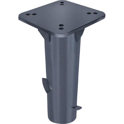 Naizy – Pied de parasol en métal avec ancrage au sol – Plaque de base 16x16cm – Résistant à la corrosion – Pour fixation béton
