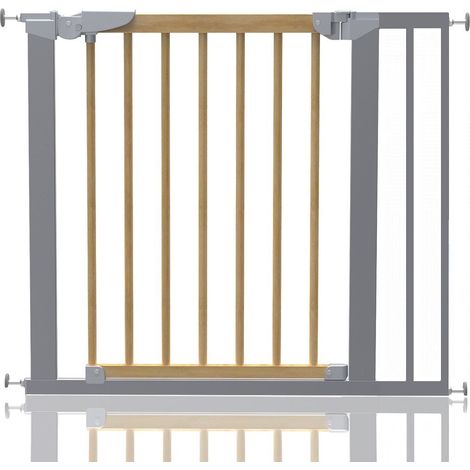 Safetots Beechwood and Metal Pressure Fit Safety Stair Gate, 83.7cm - 91.1cm, Safety Gate for Baby, Stylish Design