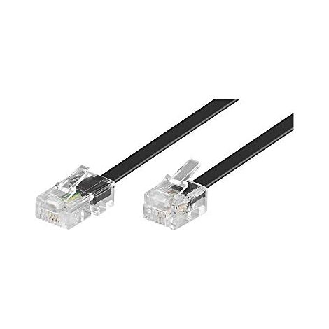 Cavo telefonico modulare, conduttore di alluminio placcato di rame (CCA), Spina RJ45 (8P4C)  Spina RJ11 (6P4C). Lunghezza del Cavo 15 m (1/4)