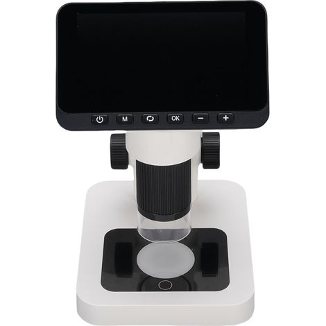 Microscope Numérique de 4,5 Pouces, Grossissement de L'écran HD 1080p 5x-32x, 8 Lumières LED 7 Niveaux de luminosité, Idéal pour L'apprentissage des Enfants, L'observation de la (BLACK) (1/5)