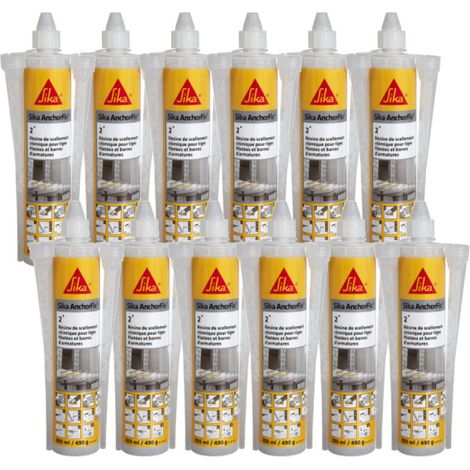 SIKA Sika AnchorFix 2 Plus Chemical Sealing Resins 12er Set - Grau - 300 ml