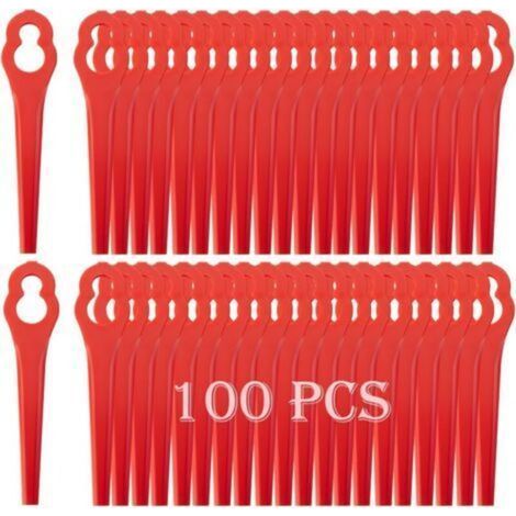 Lot de 100 Lames de Rechange compatibles avec Coupe-Bordure Einhell sans Fil - Lame en Plastique pour débroussailleuse Einhell (1/5)