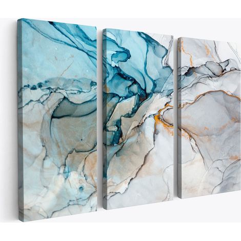 Tableau triptyque - Abstrait (1/4)