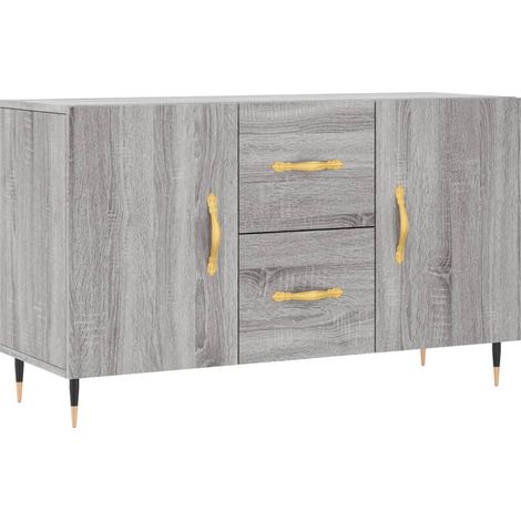 Credenza cassettiera mobile contenitore organizer cucina soggiorno salotto sonoma 100 x 36 x 60 cm legno ingegnerizzato grigio 020036256