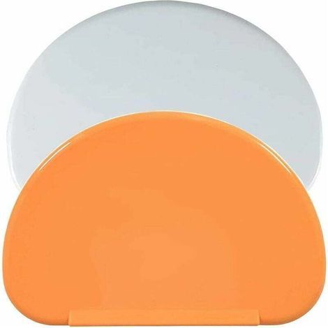 Teigschaber, Teigschaber aus Kunststoff, Teigschneider, 2-teiliger Teigschaber aus Kunststoff für Brot, Backwaren, Crêpes, Teig, Käse, Schokolade, 15,8 x 10,3 cm (Orange, Weiß) (1/4)