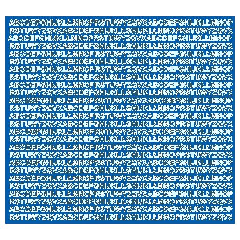 Lettere adesive autoadesive da 5 mm, blu lucide (1/2)