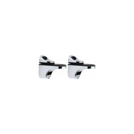 Morsetto regolabile per vetro, staffa per mensole in vetro e legno da 3 a 21 mm di spessore (argento), 2 pezzi - Crezuo