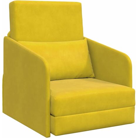Canapé-lit,Canapé convertible Jaune 65 x 80 x 83 cm Velours CFW95861 (1/5)