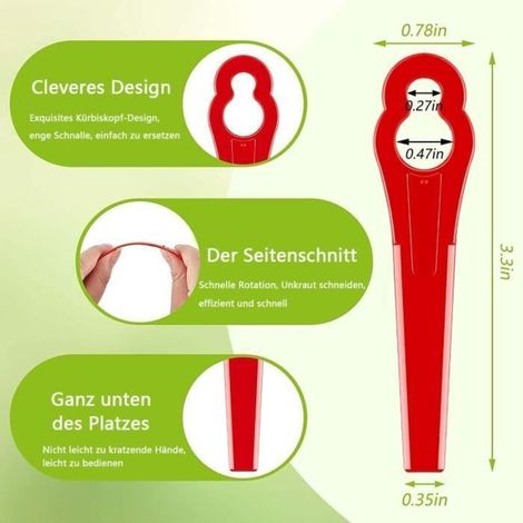 100 Kunststoffmesser für Rasenmäher, Ersatz-Trimmerzubehör (1/3)