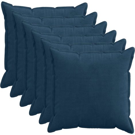 vidaXL Housse de coussin 6 pc HOUTEN Bleu marine 70 x 70 cm - maison aménagement maison (1/5)