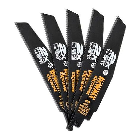 DEWALT DT2301LQZ 152 MM G/P 2 X VIE SABRE LAMES (LOT DE 5)