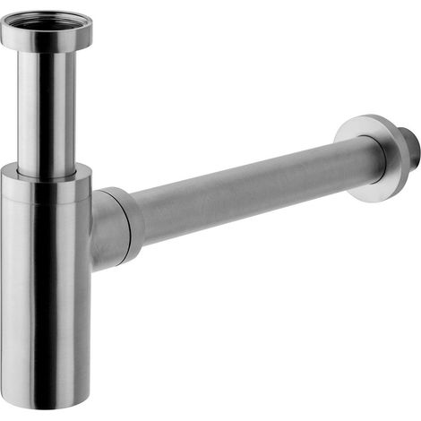 Sifone a bottiglia 1"1/4 colore acciaio spazzolato per lavabo Paffoni ZACC240ST Steel Looking