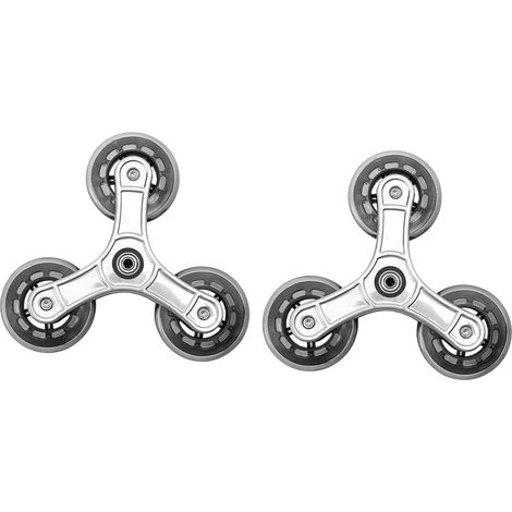 2 Pièces Roues de Caddie Pliantes, Roulettes de Caddie Roues En Acier Inoxydable, Pièces de Rechange Roues de Brouette En PU, Roulettes Triangulaires à Installation Facile pour Chariots à Main (1/5)