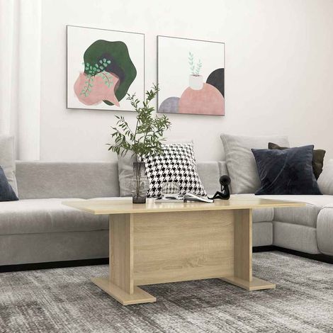 806843 vidaXL Coffee Table Sonoma Oak 103,5x60x40 cm Engineered Wood (1/5)