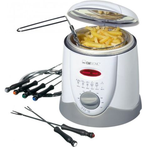 Clatronic FFR 2916 Fritteuse Weiß und Grau 1 Liter (1/4)
