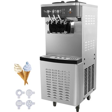 SIHAO 2200W Commercial Crème glacée molle et machine à crème glacée 20 - 28L/H