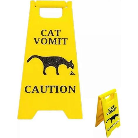 Panneau humoristique « Vomito de chat » jaune vif, cadeau, panneau « Vomito de chien », panneaux de jardin (1/4)