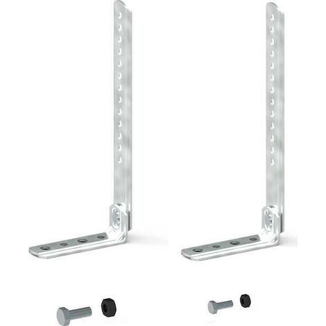 Slid'Up By Mantion – Équerres de fixation en acier galvanisé – Lot de 2 – Dimensions 200 x 80 mm – Jambes de force avec vis de fixation fournies (1/3)