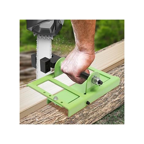 Moulin de tronçonneuse - Guide - Coupe de précision réglable - 25 à 85 mm - Pour planches de poutres de 20 x 20 cm - 1,4 kg - Vert (1/5)