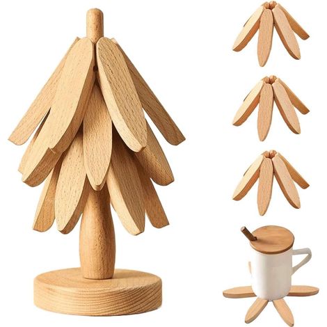 de dessous de verre Arbre naturel Dessous de verre pliables