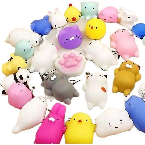 202430 mini cadeaux pour les fêtes, adaptés aux jouets anti-stress pour enfants représentant des animaux, chats, pandas, etc. (1/5)