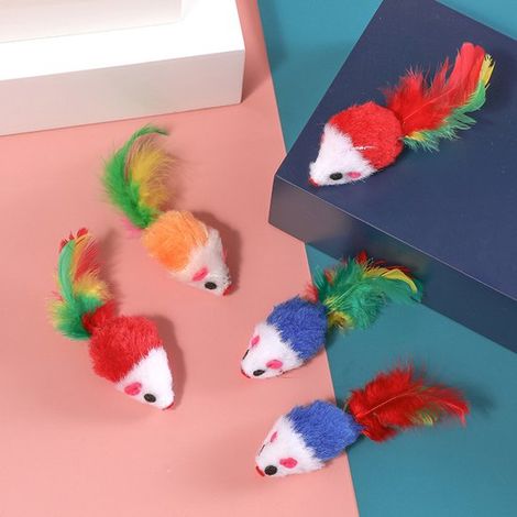 Ensemble de 20 jouets pour chat et souris, jouets d'intérieur pour chat (couleurs aléatoires), Style 1 (1/2)