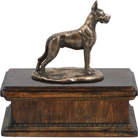 Alano I - urna per ceneri di cane, urna classica con statuetta, urna elegante con cane di Art-Dog (1/5)