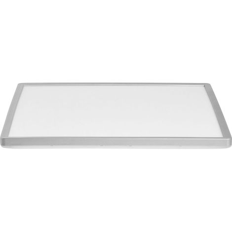 LED Ceiling Light Silver Synthetic Square 42 cm LED Panel Light Flush Ceiling Mount Light with Remote TIVORA (1/5)