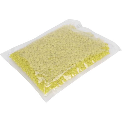 Perles de cire dépilatoires pour usage domestique, adaptées au visage, aux aisselles et aux jambes, 500 g, couleur miel jaune. (1/5)