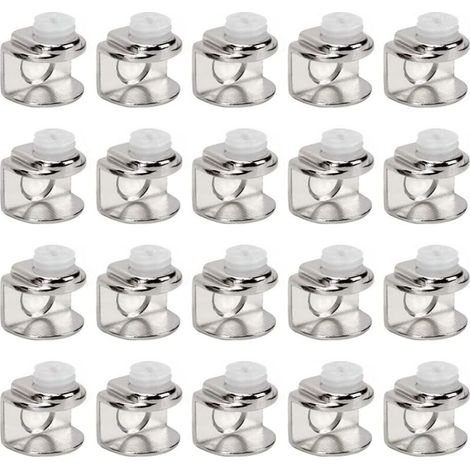 20pcs Glass Clamps, Glass Shelf Support, Adjustable Brackets Can Install 5-9mm Thick Glass
