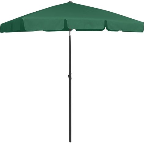 Parasol de plage, Parasol pour Balcon Jardin Plage Terrasse, Vert 180x120 cm OIB2608E (1/5)