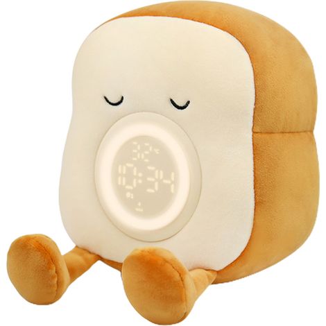 Lampe de chevet rechargeable, à intensité variable, avec fonction réveil, en forme de tranche de pain grillé. (1/5)