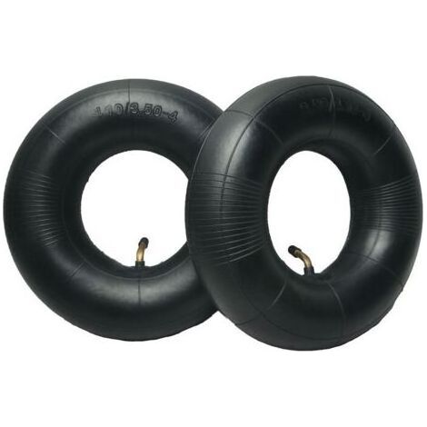 Set mit 2 Gummischläuchen – Für Gartenwagen und Rasenmäher – Gebogenes Metallventil – Langlebig für den Hausgebrauch (1/5)