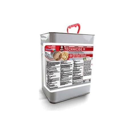 Technichem Technicide M B401 – Traitement insecticide et fongicide préventif et curatif pour bois – 5 L