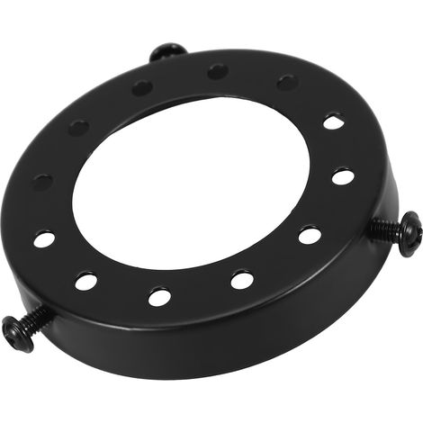 Anneau de Fixation Métallique Stable et Résistant Vieillissement Noir en Fer Accessoire pour Luminaire Vintage pour Abat-jour de Lampe Suspendue ou Lampadaire (1/5)