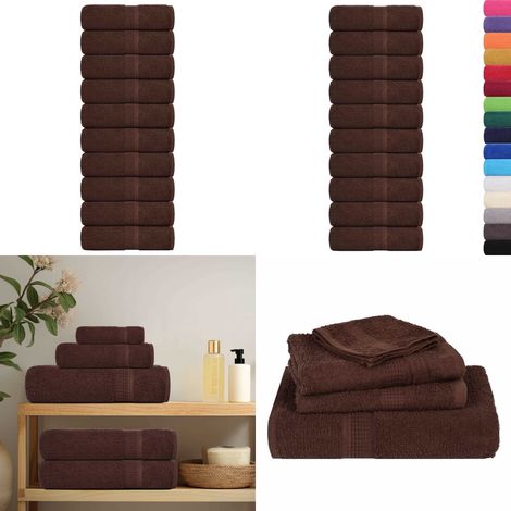 Gästetücher FROGN 10 Stk. Braun 30x50 cm 360 g/m² - Baumwollhandtücher - Frottiertücher (1/5)