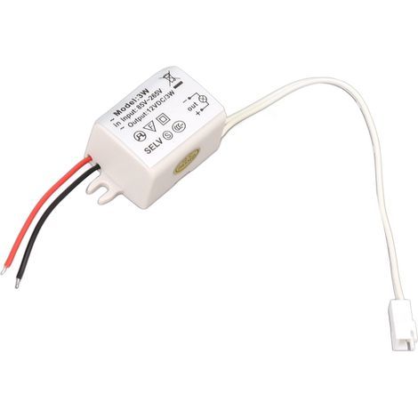 Adaptateur LED DC12V 3W Protection Surcharge Compact pour Bandes LED Ampoules Luminaires Industriels (1/5)
