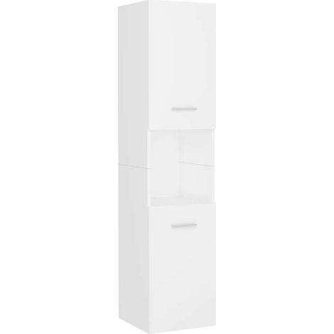 Maison Exclusive - Badezimmerschrank Weiß 30x30x130 cm Holzwerkst
