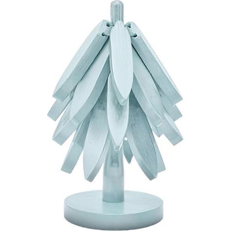 Ensemble de dessous de plat en bois en forme d'arbre, sets de table anti-brûlure, comprenant 4 dessous de plat à isolation thermique, idéal pour la cuisine et la salle à manger (1/5)