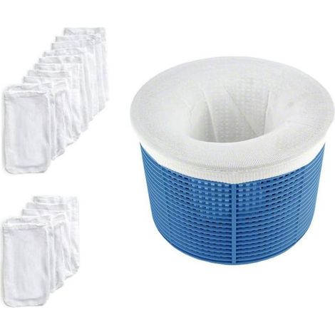 Lot de 15 chaussettes pour skimmers de piscine. Protection idéale pour les filtres à panier et les skimmers, préservant ainsi vos piscines et spas. (1/5)