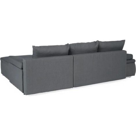 Wendbares, umwandelbares Ecksofa für 3 Personen + Stauraum - Grauer Stoff - 274 x 184 cm - Youdoit