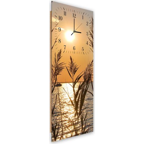 Orologio da parete, Canne al tramonto - 25x65 (1/5)